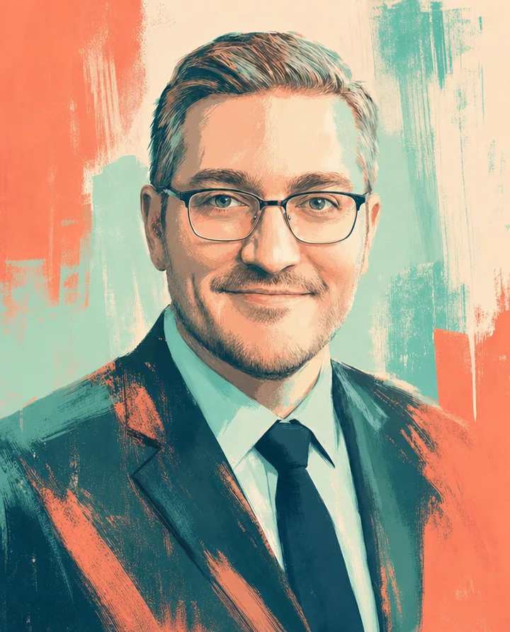 Illustrated portrait of Alex Andrews